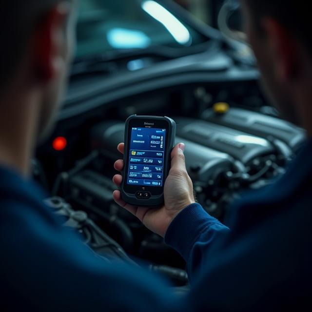 Diagnostica motore con scanner OBD-II